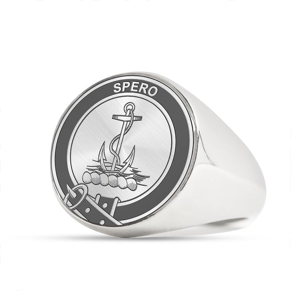 Langlands Clan Badge Engraved Signet Ring