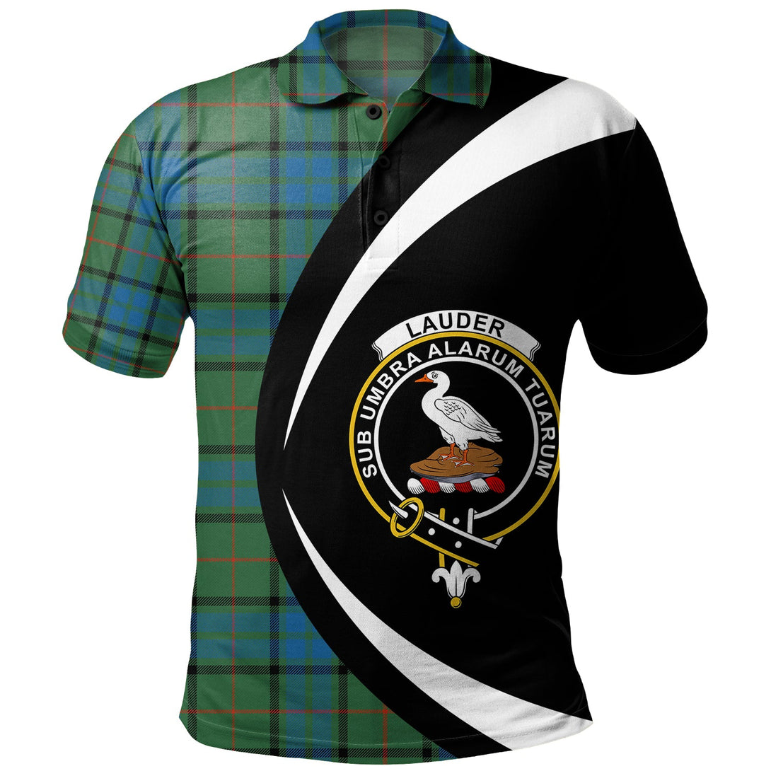 Lauder Ancient Clan Badge Tartan Polo Shirt Circle Style Personalized