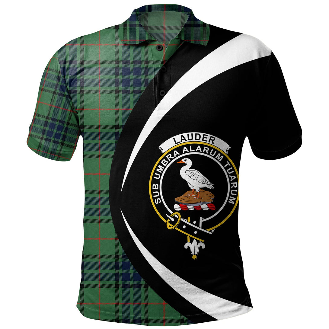 Lauder Modern Clan Badge Tartan Polo Shirt Circle Style Personalized