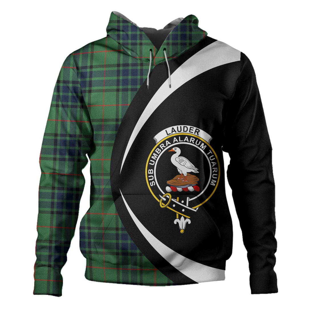 Lauder Modern Clan Badge Tartan Hoodie Circle Style