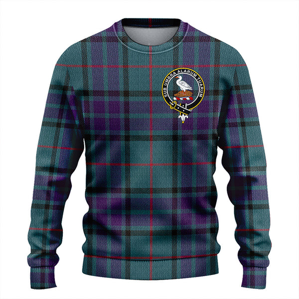 Lauder Weathered Clan Badge Tartan Knitted Sweater