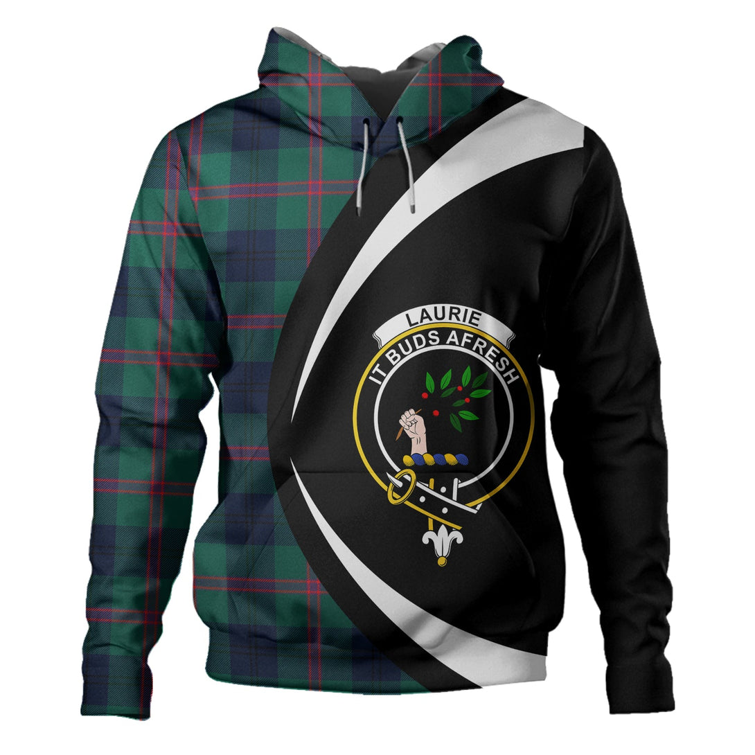 Laurie Modern Clan Badge Tartan Hoodie Circle Style