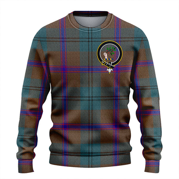 Laurie Weathered Clan Badge Tartan Knitted Sweater