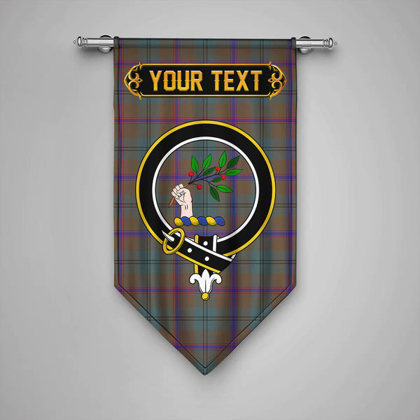 Laurie Weathered Clan Badge Tartan Gonfalon Personalize