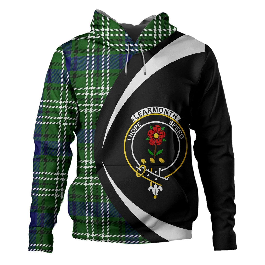 Learmonth Clan Badge Tartan Hoodie Circle Style