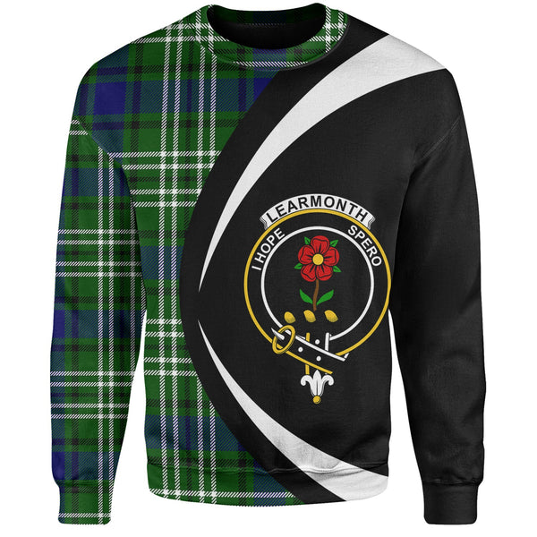 Learmonth Clan Badge Tartan Sweatshirt Circle Style Personalized