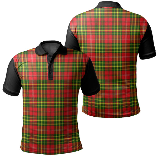 Leask Tartan Classic Polo Shirt Black Neck 1 Style