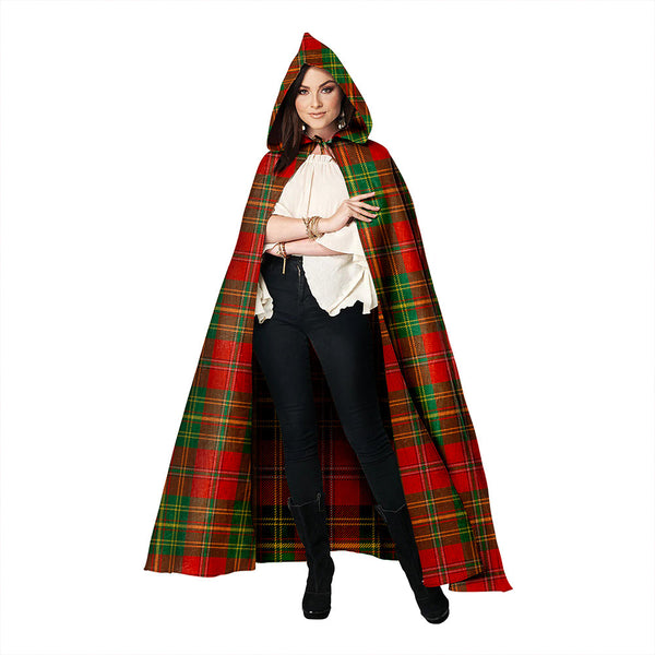 Leask Ancient Clan Badge Tartan Hooded Cloak