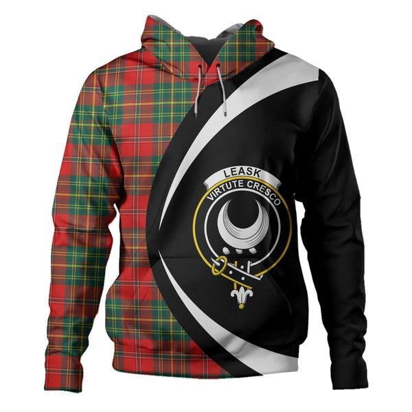 Leask Modern Clan Badge Tartan Hoodie Circle Style