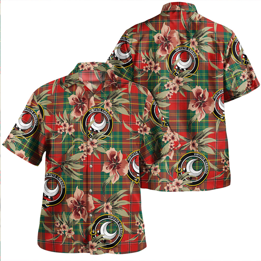 Leask Modern Clan Badge Tartan Aloha Hawaiian Shirt Tropical Old Style