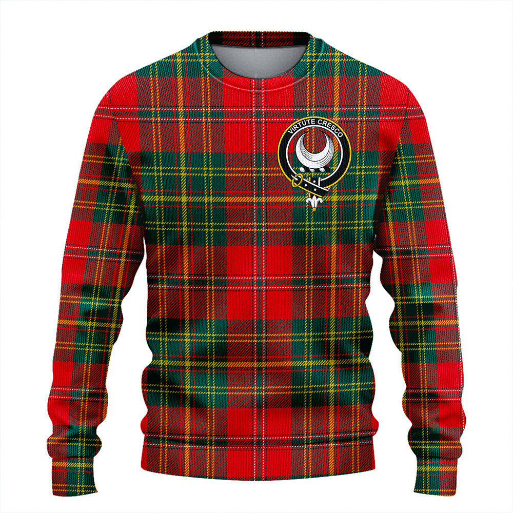 Leask Modern Clan Badge Tartan Knitted Sweater