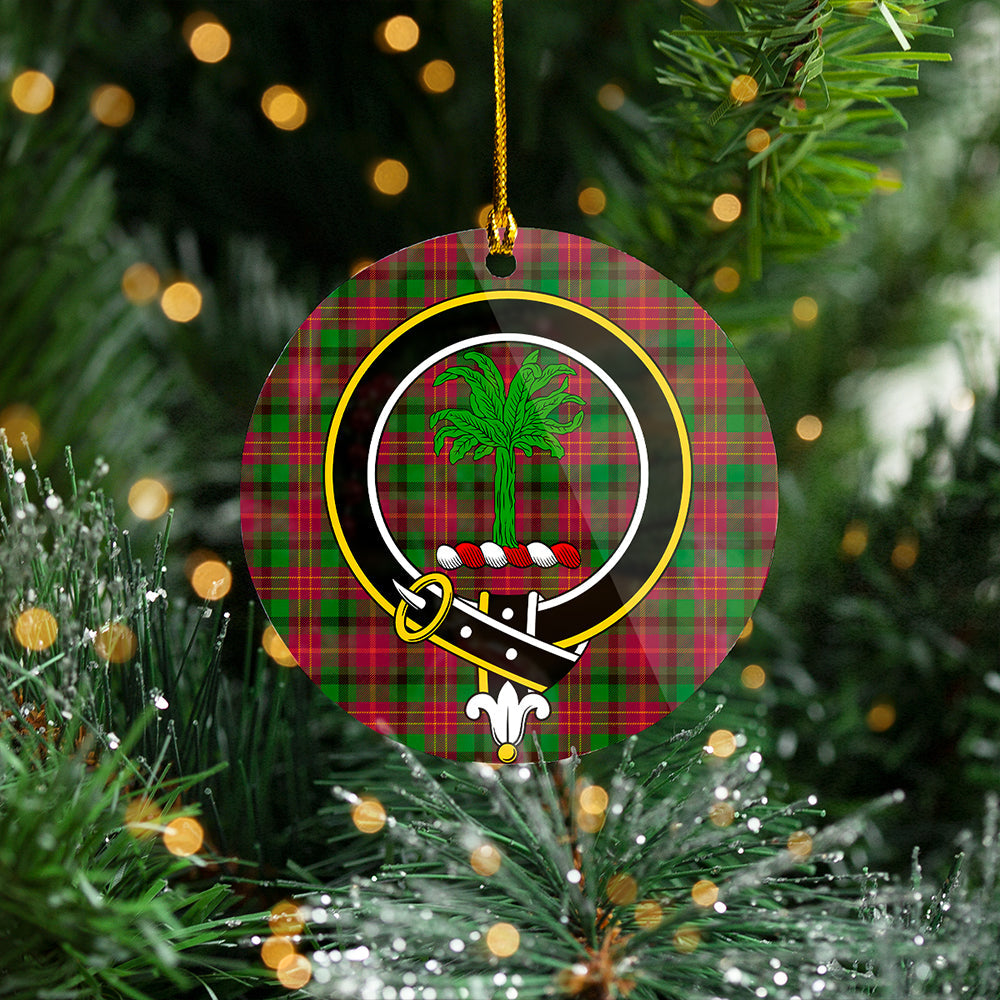 Leighton Modern Clan Badge Tartan Plastic Christmas Ornaments