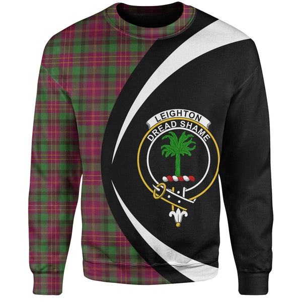 Leighton Modern Clan Badge Tartan Sweatshirt Circle Style Personalized