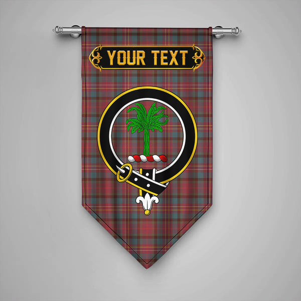 Leighton Weathered Clan Badge Tartan Gonfalon Personalize