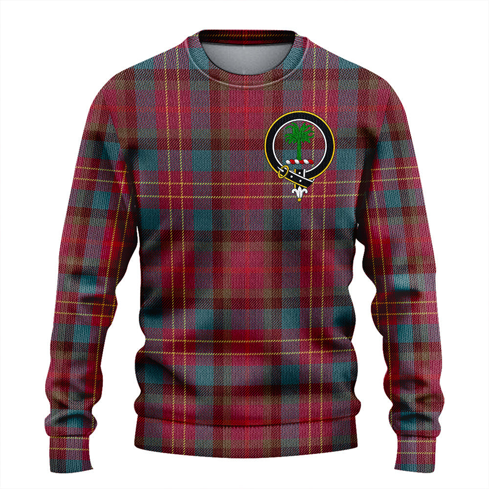 Leighton Weathered Clan Badge Tartan Knitted Sweater