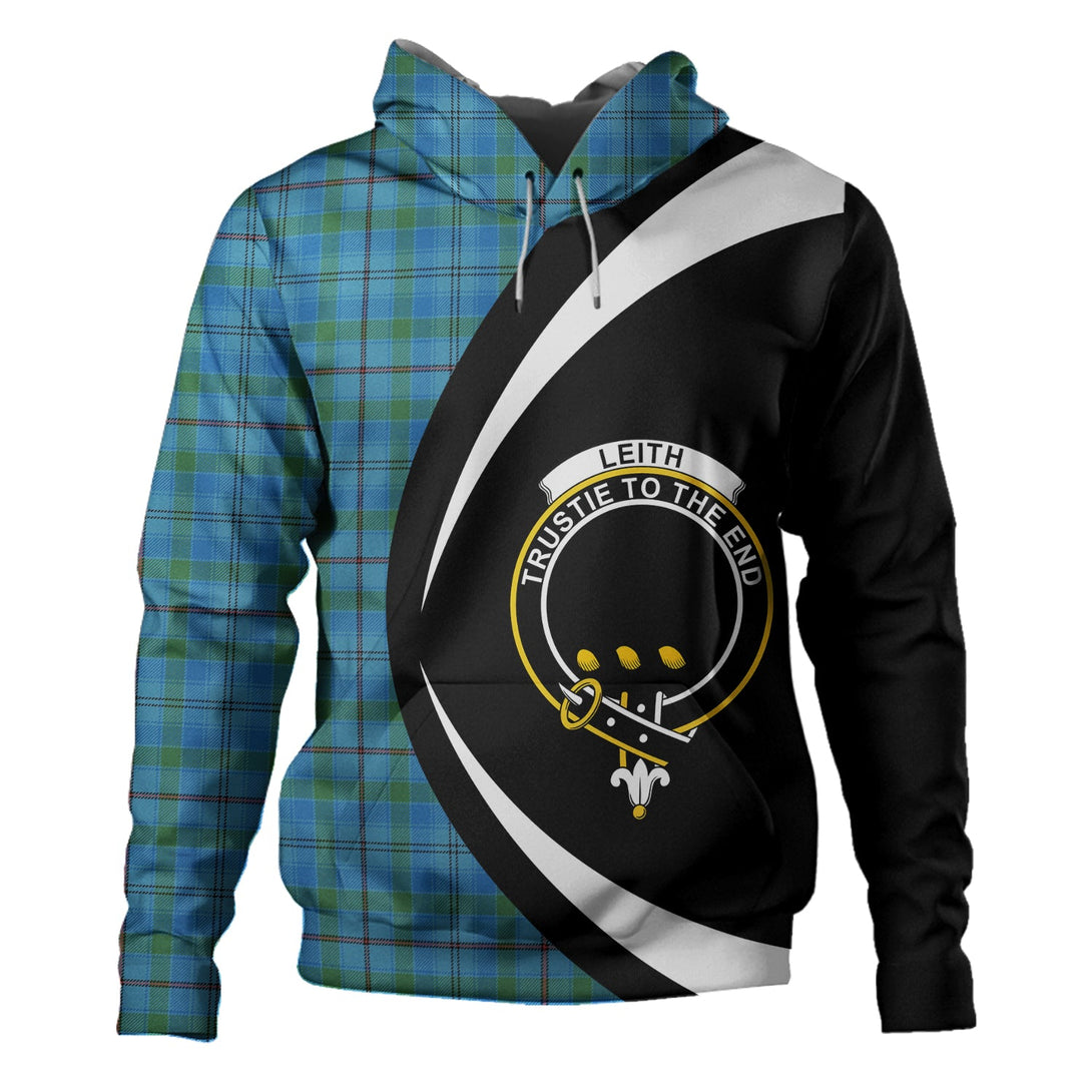 Leith District Ancient Clan Badge Tartan Hoodie Circle Style