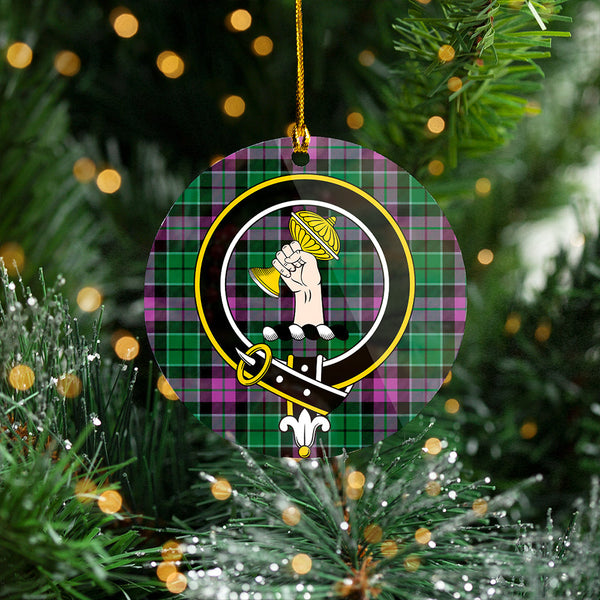 Lennie Ancient Clan Badge Tartan Plastic Christmas Ornaments