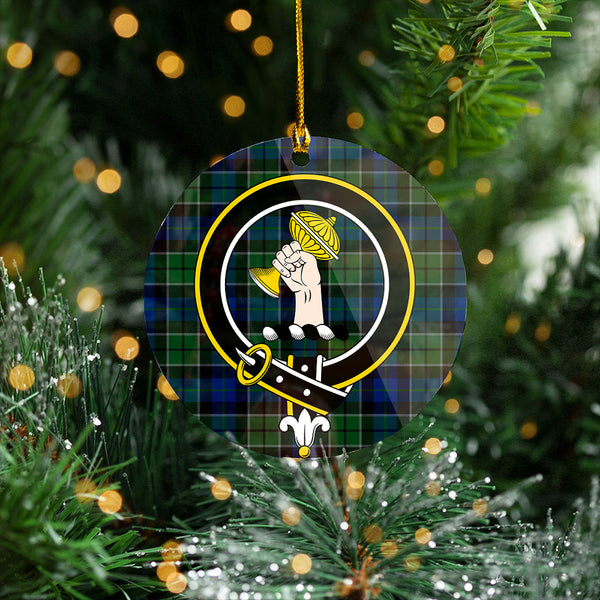 Lennie Modern Clan Badge Tartan Plastic Christmas Ornaments