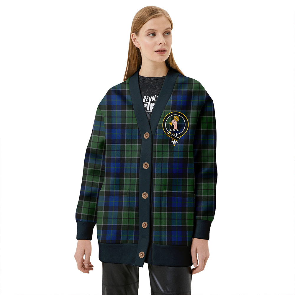 Lennie Modern Clan Badge Tartan V-neck Cardigan