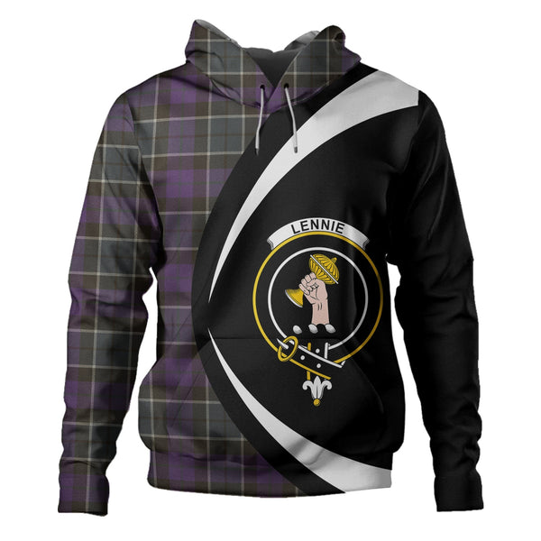 Lennie Weathered Clan Badge Tartan Hoodie Circle Style