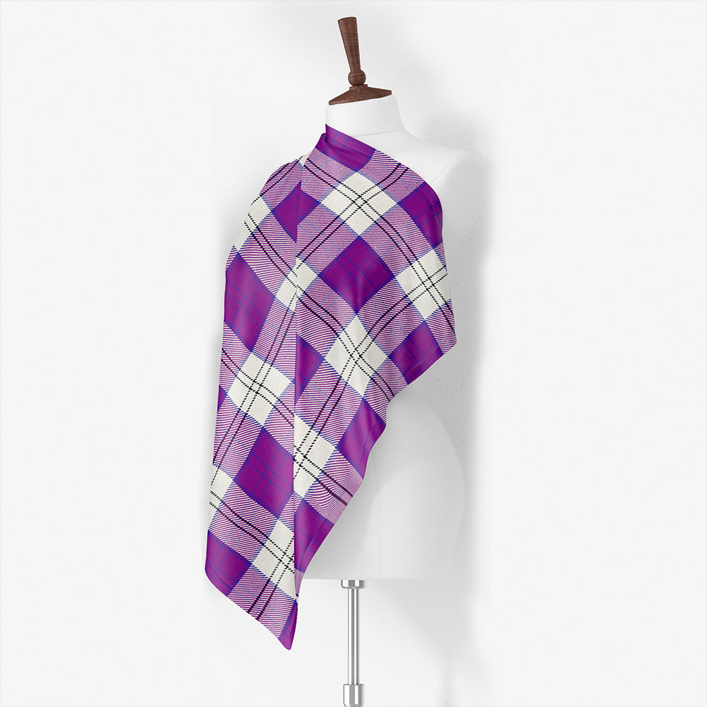 Lennox Dress Dance Purple Tartan Classic Silk Habotai Square Scarf