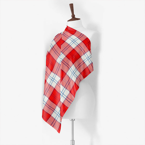 Lennox Dress Red Tartan Classic Silk Habotai Square Scarf