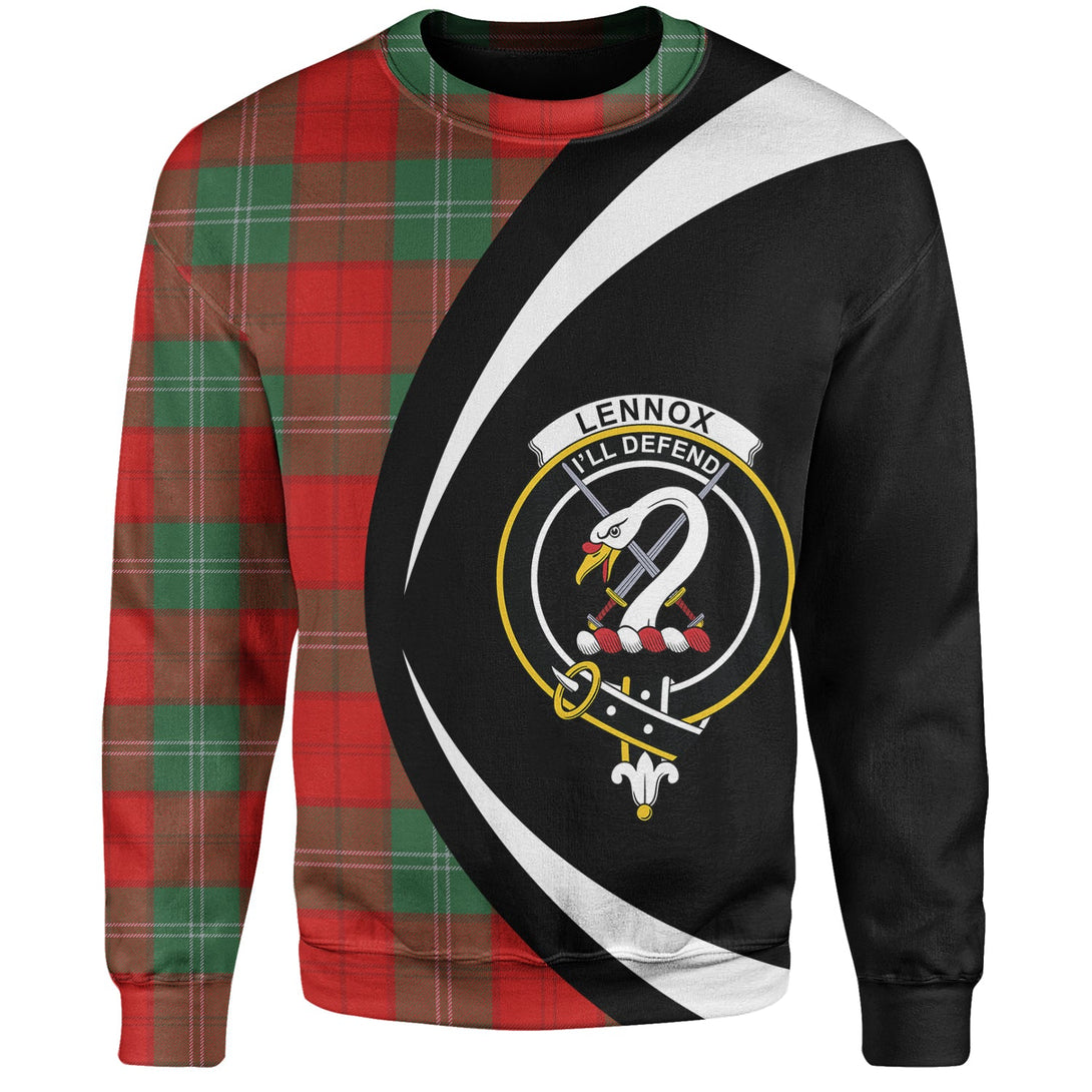 Lennox Modern Clan Badge Tartan Sweatshirt Circle Style Personalized