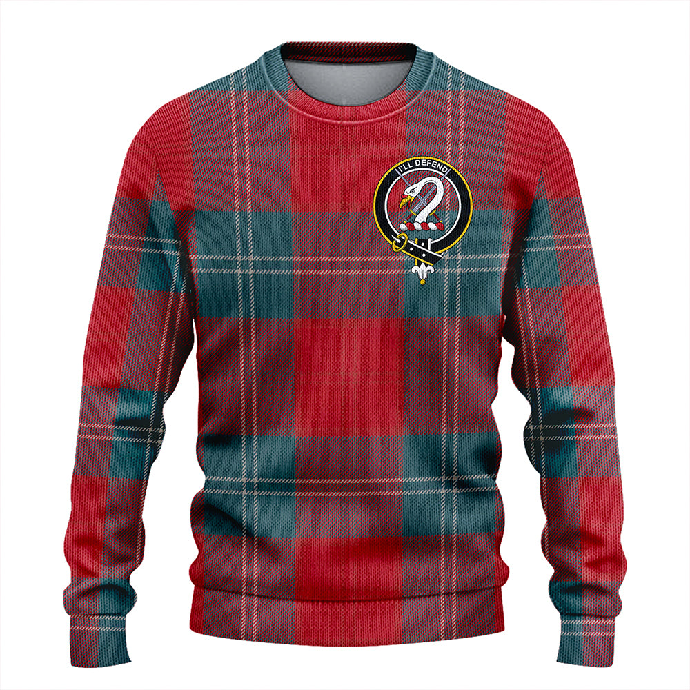 Lennox Weathered Clan Badge Tartan Knitted Sweater