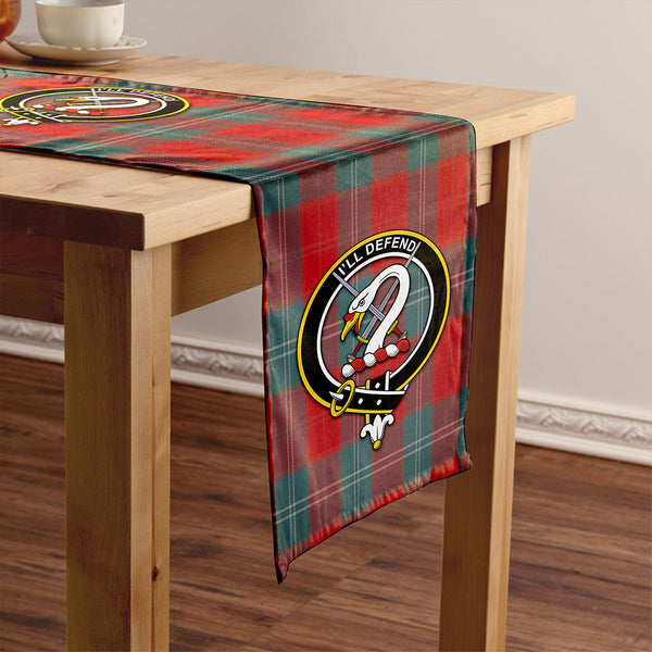 Lennox Weathered Clan Badge Tartan Table Runner