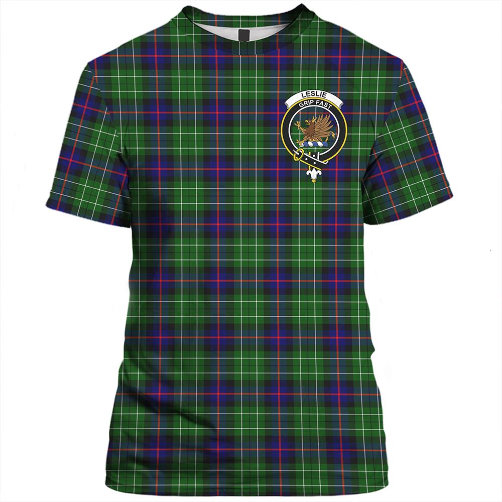 Leslie Hunting Ancient Tartan Classic Crest T-Shirt