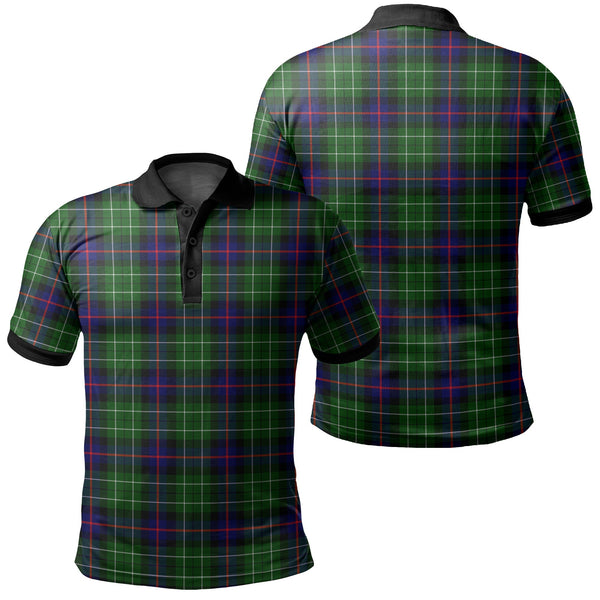 Leslie Hunting Ancient Tartan Classic Polo Shirt Black Neck 2 Style