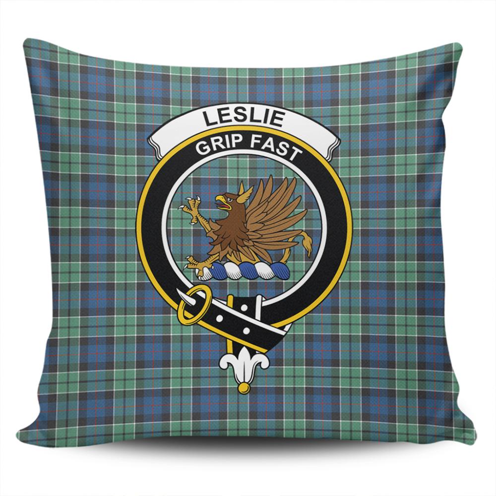 Leslie Hunting Tartan Classic Crest Pillow Cover