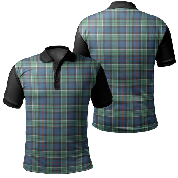 Leslie Hunting Tartan Classic Polo Shirt Black Neck 1 Style