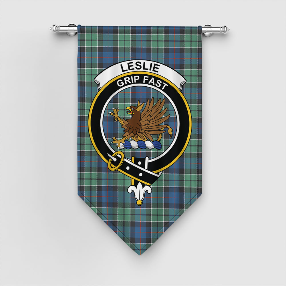 Leslie Hunting Tartan Classic Crest Gonfalon