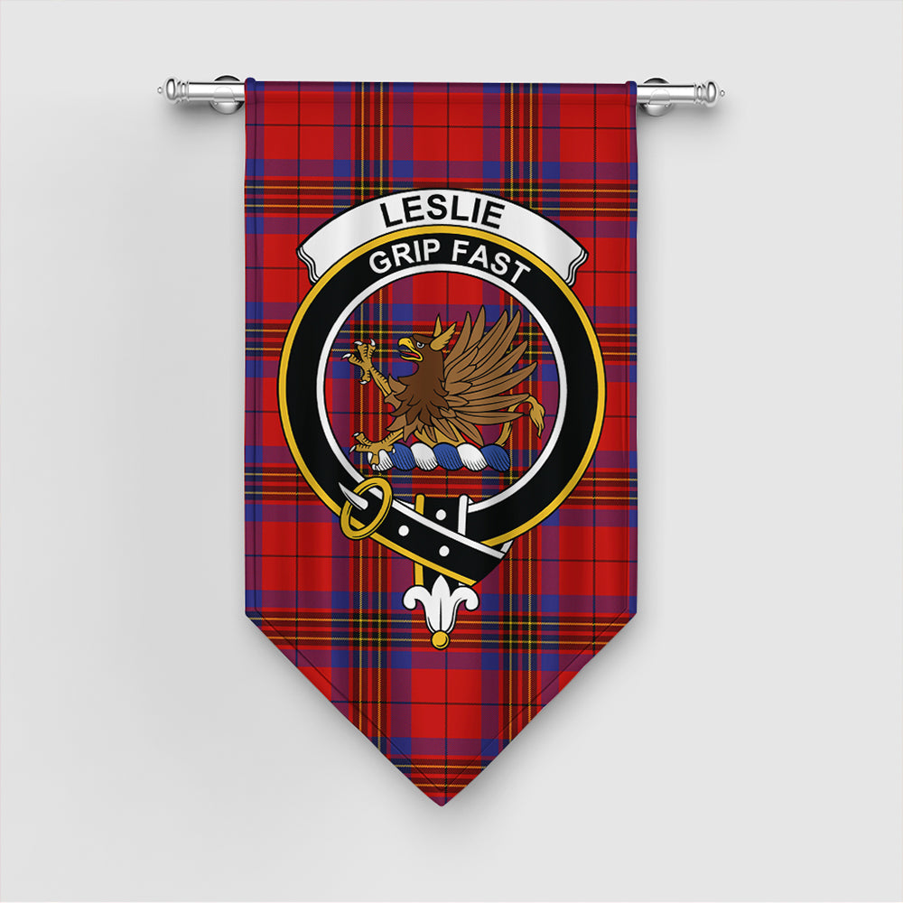 Leslie Modern Tartan Classic Crest Gonfalon