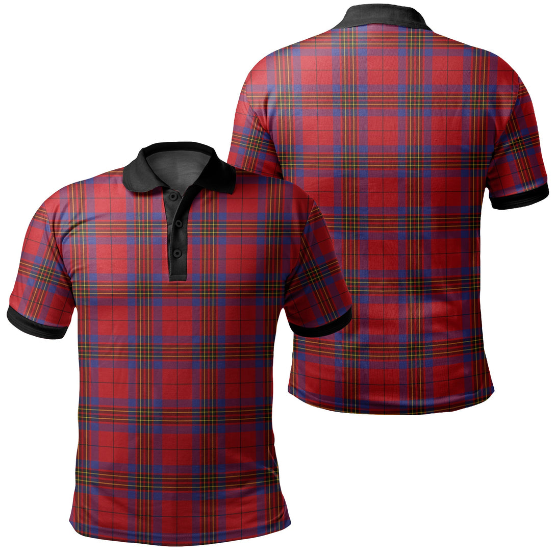 Leslie Modern Tartan Classic Polo Shirt Black Neck 2 Style