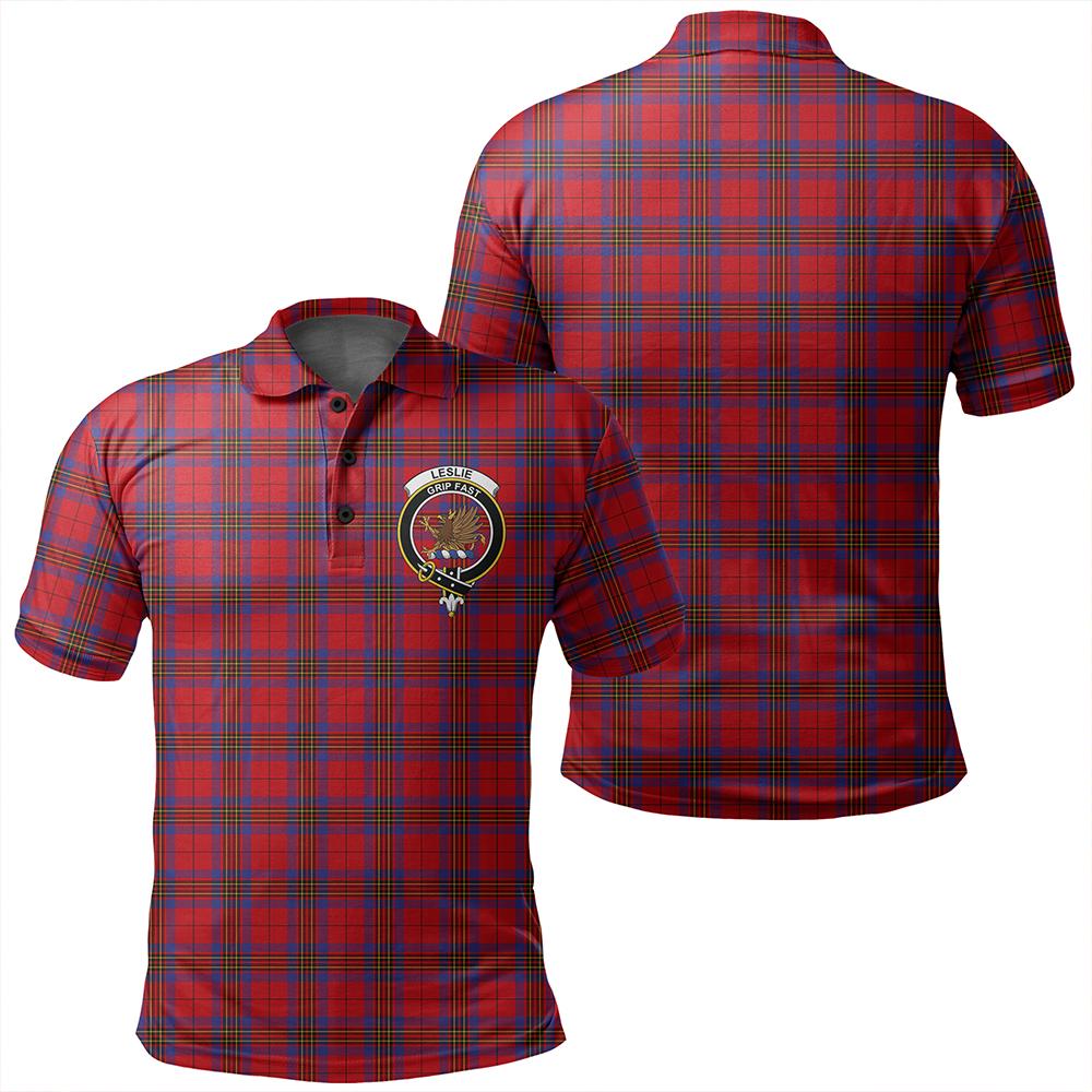 Leslie Modern Tartan Classic Crest Polo Shirt