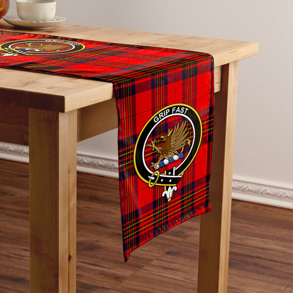 Leslie Modern Clan Badge Tartan Table Runner