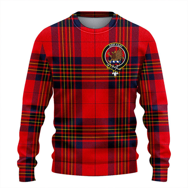 Leslie Modern Clan Badge Tartan Knitted Sweater