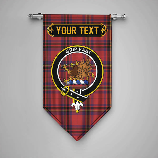 Leslie Weathered Clan Badge Tartan Gonfalon Personalize