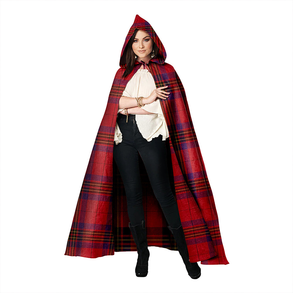 Leslie Weathered Clan Badge Tartan Hooded Cloak