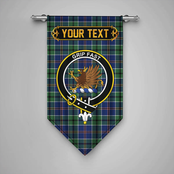 Leslie of the Hebrides Modern Clan Badge Tartan Gonfalon Personalize