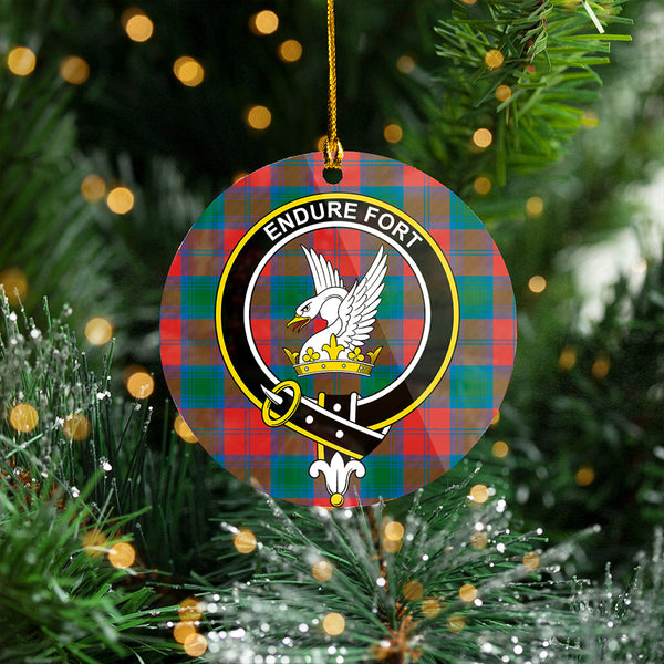 Lindsay Ancient Clan Badge Tartan Plastic Christmas Ornaments