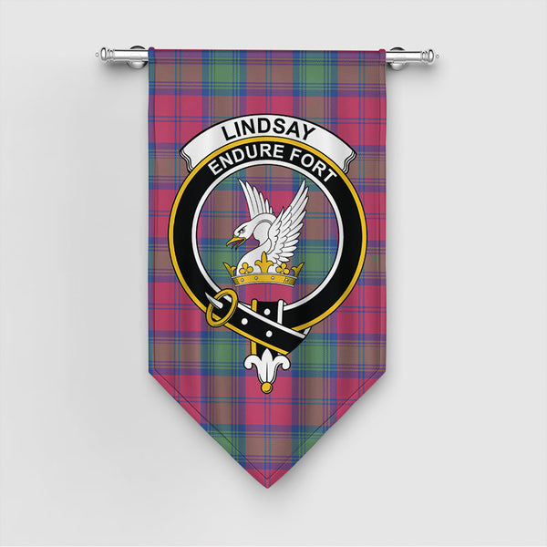 Lindsay Ancient Tartan Classic Crest Gonfalon