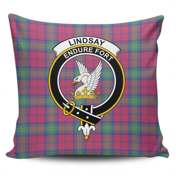 Lindsay Ancient Tartan Classic Crest Pillow Cover