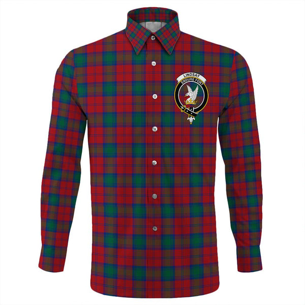 Lindsay Modern Tartan Classic Crest Long Sleeve Button Shirt