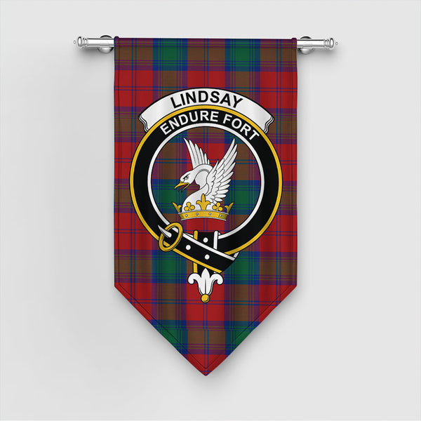 Lindsay Modern Tartan Classic Crest Gonfalon