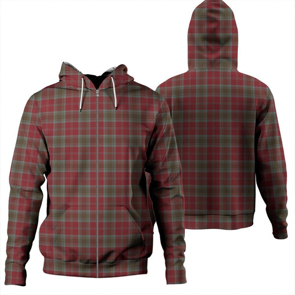 Lindsay Weathered Tartan Classic Zipper Hoodie