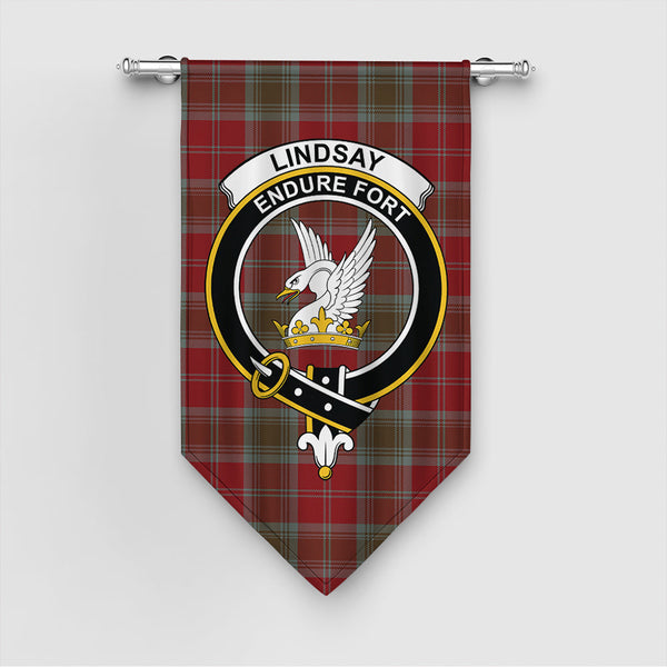 Lindsay Weathered Tartan Classic Crest Gonfalon