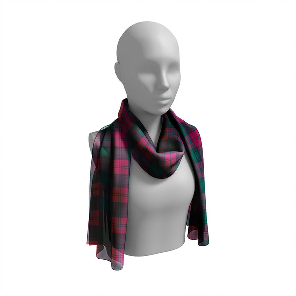 Lindsay #2 Modern Tartan Classic Silk Habotai Long Scarf